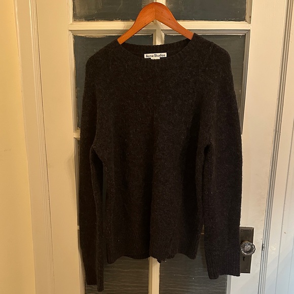 Acne Studios Charcoal Knit Pullover Alpaca Blend - Picture 1 of 4